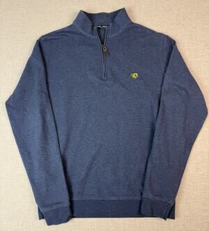 Horn Legend 1/4 Zip Pullover Sweatshirt Mens M Blue Stretch Golf Casual Mock